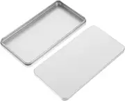WHAMVOX Box Cash Box Storage for Cash Saving Organizer Organizer Metal Case Coin Holders Tray Banknotes Storage Case Silver Metal
