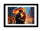 Couple Umbrella Art Framed Art Framed print Art Poster