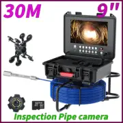 9 " Drain Sewer Inspection Pipe camera Borescope camera Self-Leveling 512HZ 30M