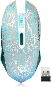 C10 Wireless Gaming Mouse, Rechargeable Gaming Mouse, Silent Optical Mice with 2