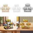 Tiered Wire Basket Stand Bread Basket Vegetable Rack Kitchen Countertop Rack