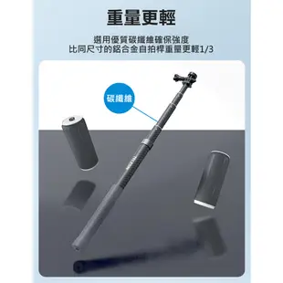 TELESIN泰迅 3米超長自拍桿 可伸縮 碳纖維偏心管 適用運動攝影機 GOPRO/SJCAM GP-171