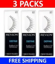 3x REVLON False Lashes DEFINE featherLITE Eyelashes 91112 D22 NEW (3-Packs)