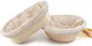 Boxed Sourdough Bread Proofing Baskets Banneton Set 2, Round and Oblong Oval