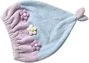 Ipetboom Quick Drying Hair Drying Cap for Women Lightweight Travel Hair Turban Towel Lovely Design