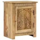 Bedside Table Solid Mango Wood Nightstand Bedroom Storage Drawer Wooden vidaXL