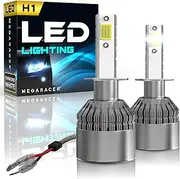 Mega Racer H1 Light Bulbs | H1 Fog Light Bulb | 6000K Diamond White | Plug and Play | H1 Bulbs | Pack of 2
