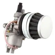 Silver Carburetor With Air Filter Fuel Filter Replacement For Mini Motorcycle Dirt Bike Atv Scooter With 47cc 49cc Engine