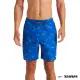 【NIKE 耐吉】SWIM 短褲 七吋海灘褲 男泳裝 運動 LOGOFETTI 藍 NESSA473-494