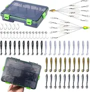 Fishing Bait Kit, Trout Fish Tackle Kit, Beginner-Friendly, Reflective Coating, Portable Fishing Gear Accessories for Bass Catfish Trout