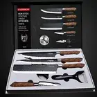 Stainless Steel Kitchen Knives Set Tools Forged Kitchen Knife Scissors