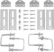 4 Set 8" Hot Dipped Galvanized Boat Trailer Bunk Bolster Bracket Swivel Top Bunk Bracket Mounted Assembly Kit for Bunk Board 1.5" x 3" 2" x 3" 3" x 3" Boat Trailer Crossmember