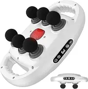 Massage Gun with 6 Heads, 9 Modes and Adjustable Intensity - Electric Hand Massager for Muscle Massage for Back, Neck, Legs and Full Body Massage - Rechargeable and Portable, White