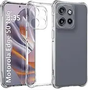 USTIYA Case for Motorola Moto Edge 50 Neo 5G Case Clear TPU Four Corners Protection Cover Transparent Soft
