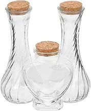 GETAJGHSD 3pcs Wishing Bottle Glass Drift Bottles for Wedding Sand Ceremony DIY Crafts Decoration with Cork Stoppers