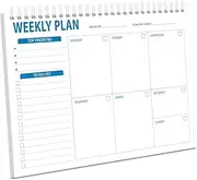 ASTIMESA Weekly Planner Notepad Spiral with 52 Undated Sheet, 7.5" x 10" Daily To Do List Notepad Notebook, Tear off Monthly Aesthetic Work Desk Planner for Women Man Office School Agenda (Style A)