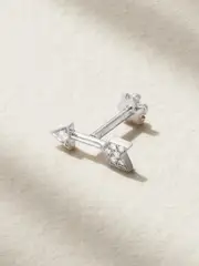 [MARIA TASH] MARIA TASH - Arrow 18-karat White Gold Diamond Earring - One size One size Gold