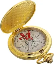Outanaya Retro Pocket Watch Compass Luminous Zinc Alloy Navigation Tool for Camping Hiking Outdoor Activities Reliable Durable for All Adventures