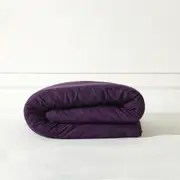 Deep Purple Linen Duvet Cover - 100% French Flax Linen, Queen / Deep Purple