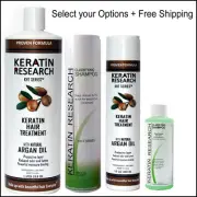 Complete Complex Brazilian Keratin Treatment kit options USA Keratin Research