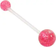 [Loving My Bump] Glitter Pregnancy Maternity Belly Navel Bar Bioflex/Plastic Flexible PFTE Body Piercing Jewellery Bars/Rings