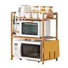 Multi-Functional Microwave Oven Rack Shelf Spice Sauce Jar Bottle Dish Organizer
