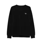 [Prada] Prada Logo-plaque Cotton Sweatshirt M BLACK