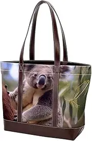 [Generic] The Tote Bag For Women,Tote Bag With Zipper,Canvas Tote Bag,Australia Koala Bear Lazy Animal Handbags