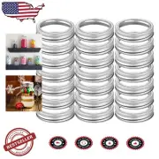 Comprehensive 120 Pcs Silver Canning Rings for Wide Mouth Jars - Dishwasher Safe