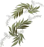 Angoily 2Pcs Leaf Embroidery Patches Decorative Appliques for DIY Clothing Durable Sew Coat Patches for Jeans Jackets Vests and Craft Projects