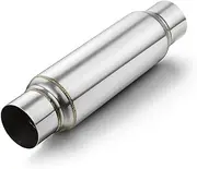 A-KARCK Exhaust Resonator 3 Inch Inlet, 3" Inlet 3" Outlet 16" Overall Length Performance Muffler Resonator, Deep Tone Clear Up Rasp