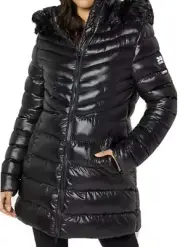 New Womens Crosshatch Denvor Padded Puffer Jacket Coat Black Size UK 18 RRP£74.9
