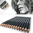 14Pcs Sketch Pencils Set Sketching Charcoal Drawing Graphite Pencil Art K4X3·~