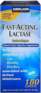 Kirkland Signature By Breaking Down Lactose Milk Sugar It Helps Make Dairy Foods Easier To Digest And Helps To Prevent Uncomfortable Symptoms Fast Acting Lactase Compare To Lactaid 180 Caplets