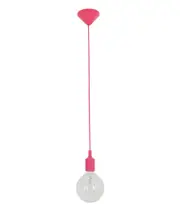 Pen Industrial Minimalist Silicone Pendant Light Suspensions (2m cable) Pink