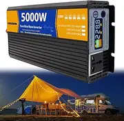 5000W Pure Sine Wave Power Inverter 12v/24v/48v/60v/72v to 110v/230v AC Converter, Low Frequency Solar Power Inverter Converter for Home, RV, Solar System, Camping(Size:12V to 230V)