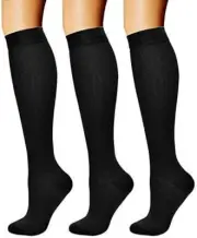 3 pairs Sports compression socks Support socks Travel socks Knee socks women men