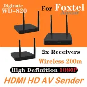 2.4/5GHz Wireless HD1080P HDMI AV Sender Transmitter 2Receivers For Foxtel 4 5
