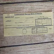Banking - Commonwealth Savings Bank Of Australia Deposit Slip ~ Pre Decimal
