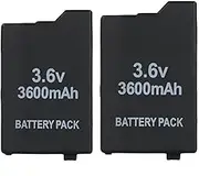 3600mAh Console Gamepad Rechargeable Li Battery Pack 3.6V. Compatible with Sony PSP2000 3000(2PCS)