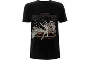Led Zeppelin Unisex Adult US Tour 1975 Flag T-Shirt (Black) - UTRO1524