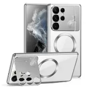 Aroma Design Case for Samsung Galaxy S22 Ultra 5G Lens Guard Kickstand Phone Cover Compatible
