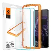 SPIGEN Google Pixel 8 Screen Protector, 2023 Genuine Tempered AlignMaster Slim Glass Cover 2 PCS for Google