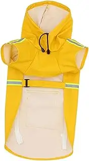 GREENADSCAPE Pet Dog Jumpsuit Hooded Poncho Dog Raincoat with Hood Waterproof Poncho Dog Jacket Large Small Dog Raincoat Pet Rain Coat Dog Hoodies for Large Dogs Dog Rain Suit Dog Poncho Yellow