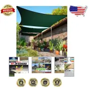 8' x 11' Green UV Resistant Rectangle Sun Shade Sail – Customize Your Space