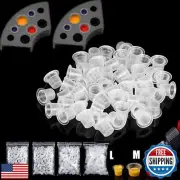 Tattoo Ink Caps Cups Holder - MIUXIA 402Pcs Mixed Size Tattoo Ink Cups Caps S