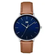 MVMT Brown Leather Blue Dial Men's Watch - 28000211D