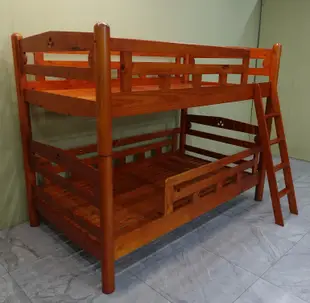桃園二手家具推薦-單人加大3.5尺上下舖 2手 單人床鋪 宿舍床鋪 木梯 木床架