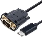 USB-C Thunderbolt3 Male to VGA Male Adapter Cable USB 3.1 Type-C Display Converter Cord 1.8M Full HD