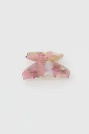 H Pink Butterfly Hair Claw